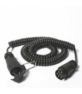 Alargador Espiral para Luces de Remolque 5 m Enchufes-Clavijas-Cables