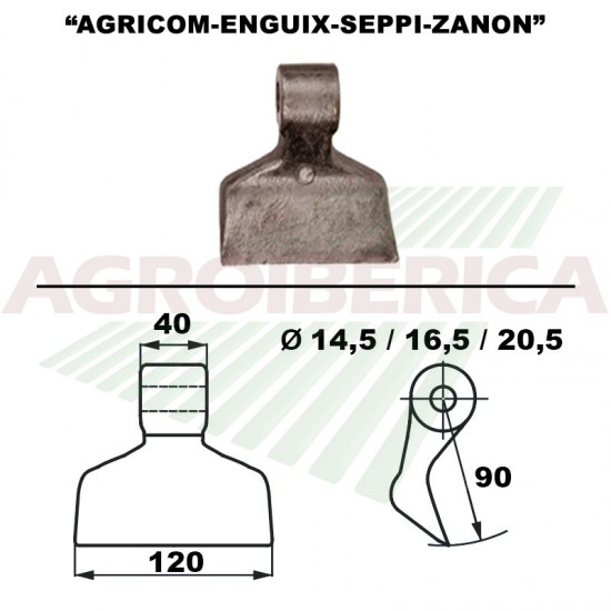 Martillo De Trituradora Agricom-Enguix-Seppi-Zanon Martillo Trituradoras