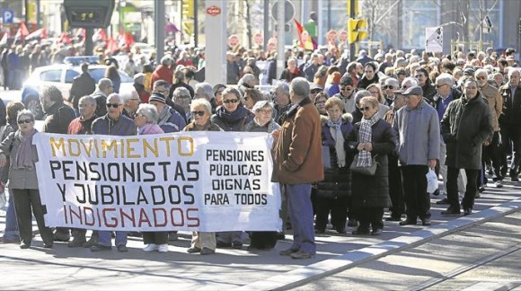 Los agricultores también se suman a la manifestación para pensiones de jubilación dignas